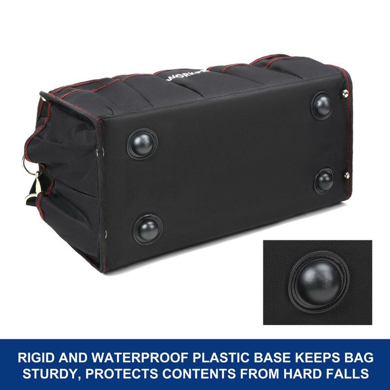 WORKPRO-16 인치 600D 접이식 공구 가방, 숄더백 핸드백 도구 정리 보관 가방