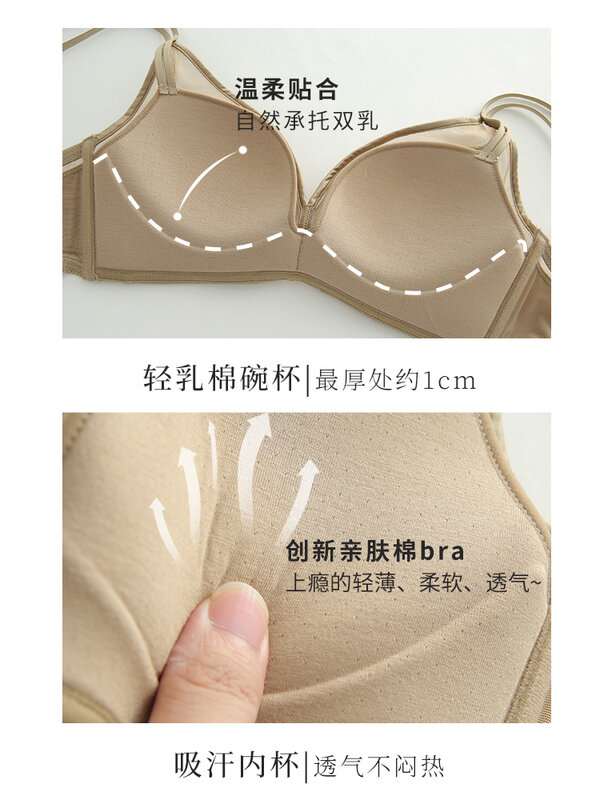 Women's Underwear Small Chest Push up Wireless Red Bra Beauty Back Support Adjustable Birth Year Seamless Bra Set