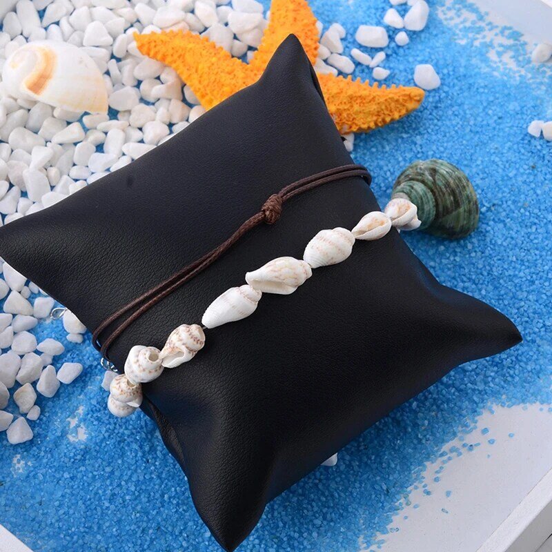2 Pcs/Set Shell Gelang untuk Wanita Perhiasan Kaki Musim Panas Pantai Bertelanjang Kaki Gelang Pergelangan Kaki Di Kaki Wanita Tali Pergelangan Kaki Bohemian Accessorie