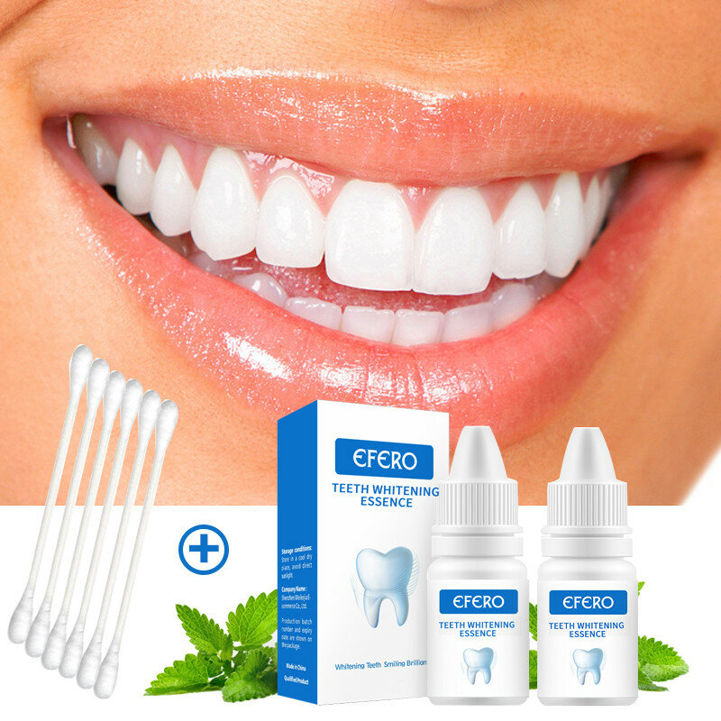 Efero pó de clareamento dental, ferramenta odontológica para higiene oral,  remove placas e manchas dos dentes, na respiração fresca, para clareamento  oral / Higiene bucal