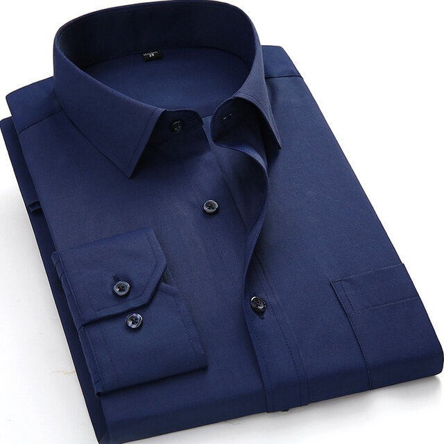 남성 솔리드 컬러 티셔츠 긴 소매 슬림 피트 셔츠 블랙 화이트 탑 신품