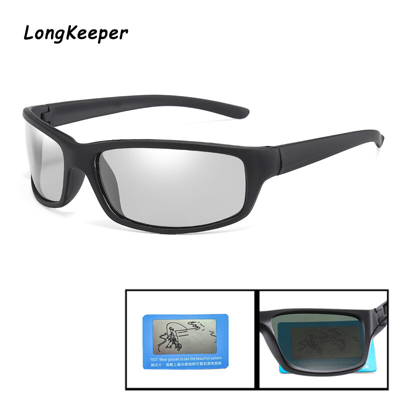 Gafas de sol fotocromáticas para hombre y mujer, lentes de sol fotocromáticas cuadradas, polarizadas, estilo Retro, camaleón, con caja de regalo, con UV400, 2020