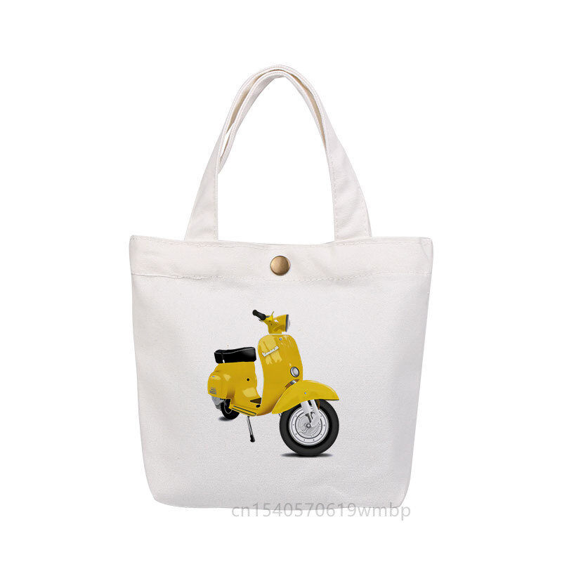 Locomotive Portable Mini Tote Bag Solid Color Shopping Bag Lady Retro Bag Daily Shoulder Bag Wallet Buckle Bucket Wallet