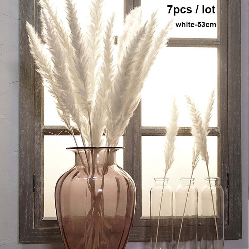 30ピース/ロット勾配lagurus ovatus自然乾燥させた花ブーケ結婚式ホームイースター装飾ウサギ尻尾草本物の花