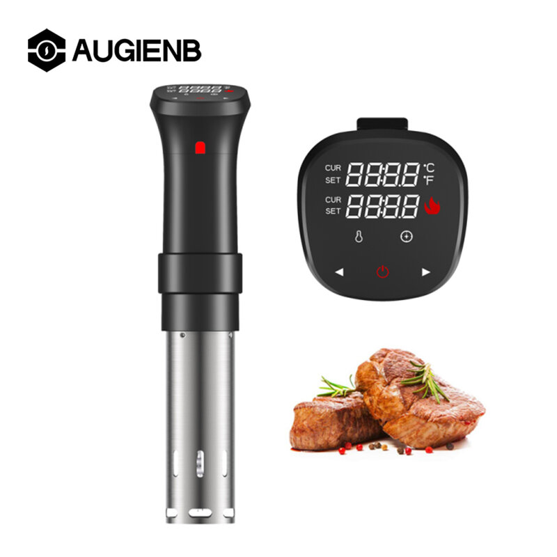 AUGIENB Sous Vide Cooker Thermal Immersion Circulator Machine with Large Digital LCD Display Time and Temperature Control 1800W