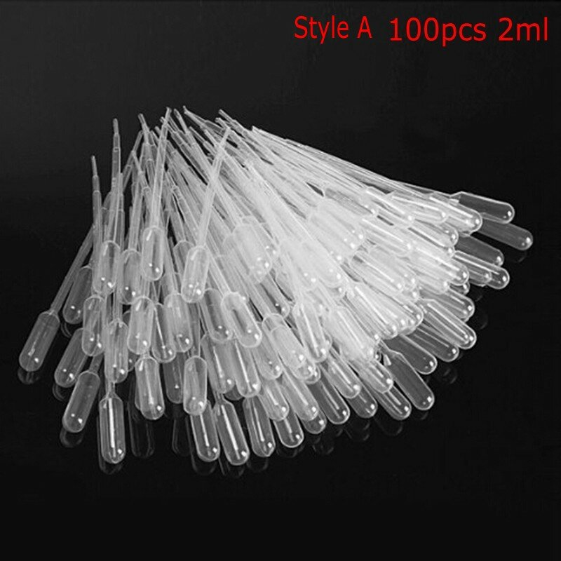 100PCS Praktische 0,2 ml Transparent Pipetten Einweg sicher Kunststoff Pipette Transfer Messpipetten Pädagogisches Liefert