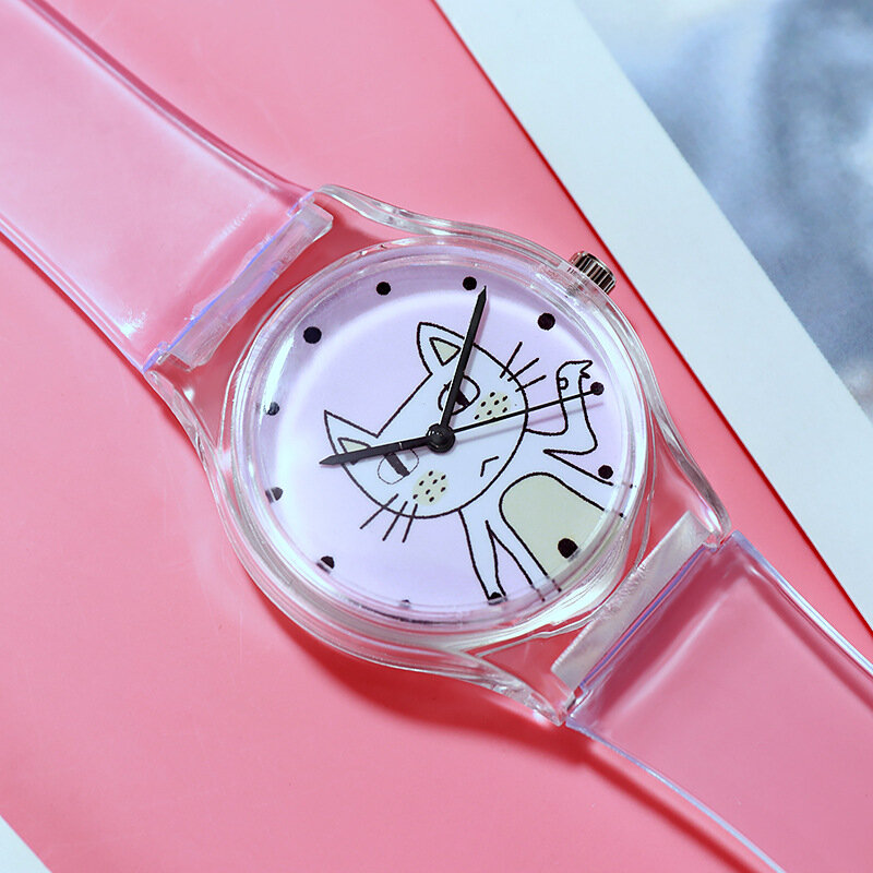 2019 만화 토끼 어린이 시계 사랑스러운 시계 어린이 학생 시계 소녀 시계 시계 소년 소녀 전자 시계 시계 선물