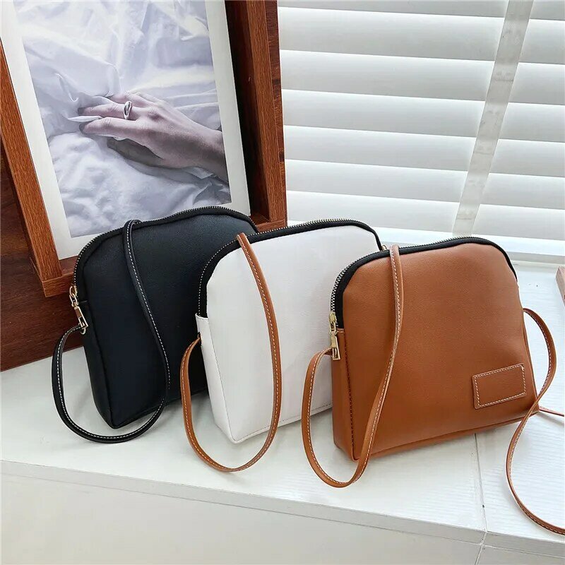 Fashion Shoulder Bag For Women PU Leather Crossbody Bag Small Square Bag Vintage Messenger Bag Multifunction Purse