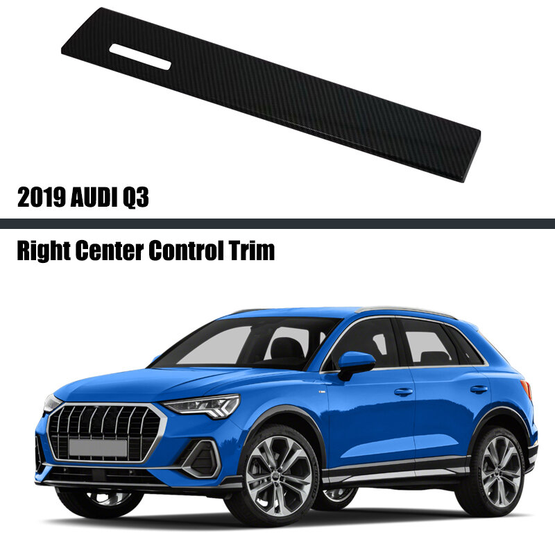 Tiras embellecedoras para compartimento central de coche, embellecedor de ABS para decoración de puerta, estilo de embellecedor de fibra de carbono, para AUDI Q3 2019 2020 2021