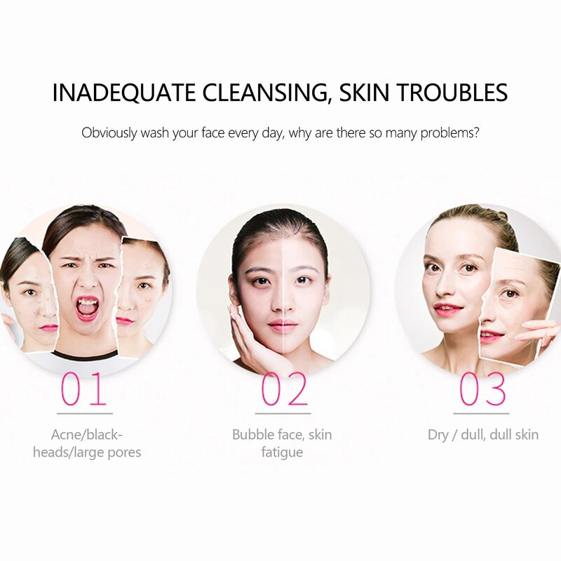 Silicone rosto escova de limpeza handheld purificador facial mini massagem à prova dwaterproof água ferramenta limpeza facial macio rosto profundo poros cleanser