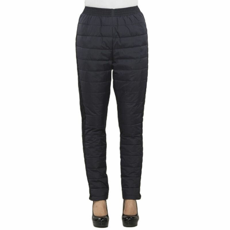 Pantalones gruesos de cintura elástica para mujer, calzas rectas de longitud completa, cálidas, 100% abajo, otoño e invierno, gran oferta