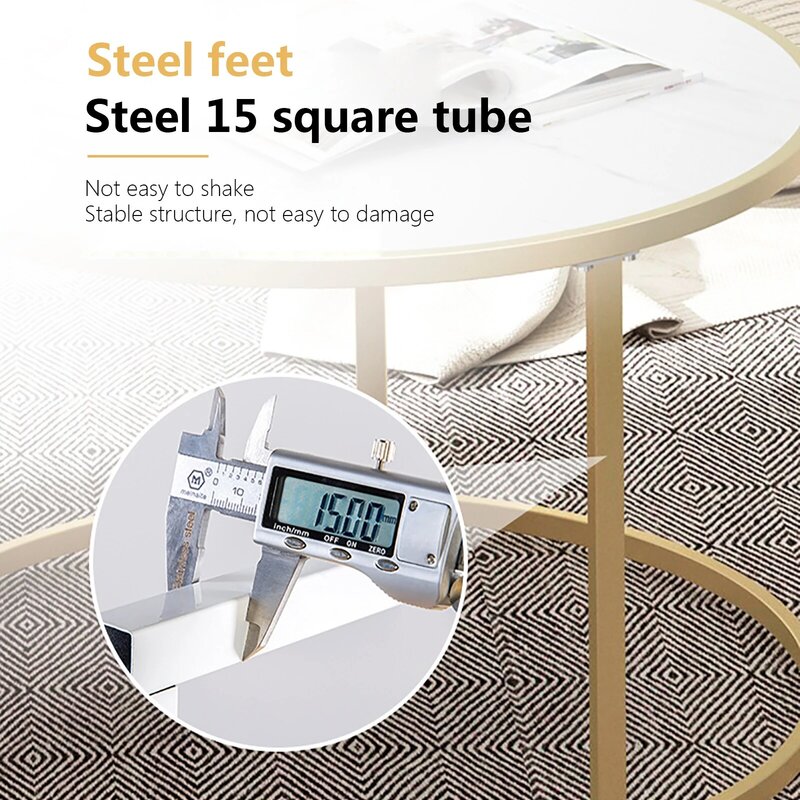 Creative Round Table Nordic Small Coffee Table Modern Home Living Room Sofa Round Table Bedside Multifunctional Removable Table