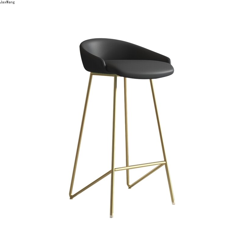 Chaises de Bar nordique moderne et minimaliste, tabouret de pieds hauts en fer forgé, mobilier de salle à manger et de bureau, chaise de Bar créative