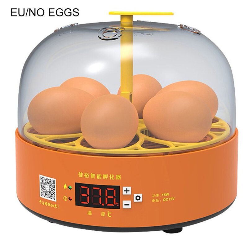 ミニデジタル6卵インキュベーター自動温度育雛鶏アヒル鳥卵ハッチャーファーム家禽孵化機