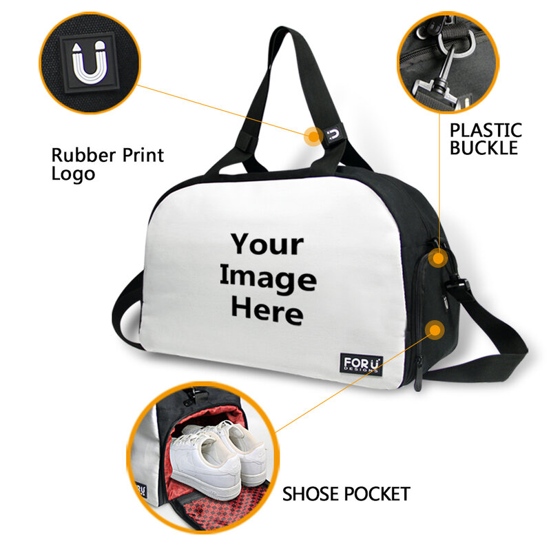 FORUDESIGNS 3D Sunflower Pattern Waterproof Duffel Weekender Bag for Women Large Capacity Handbag Sports Travel Portable Gym Bag