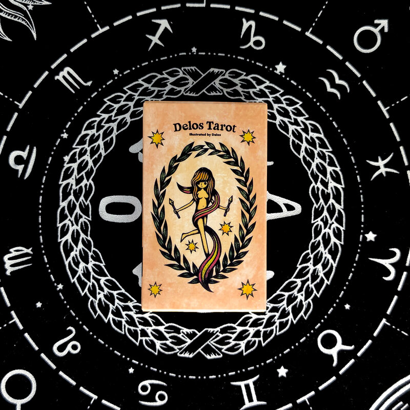 Delos Tarot Karten Prophecy Divination Deck Englisch Version Unterhaltung Brettspiel 78 Blätter/Box