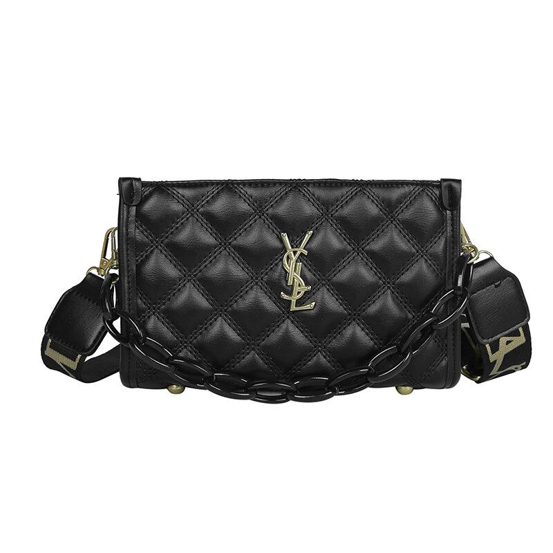 Bolso de mano de marca de lujo para mujer, bolsas de mano cuadradas simples a la moda, de diseñador de PU, bolsas de mensajero de hombro, 2021