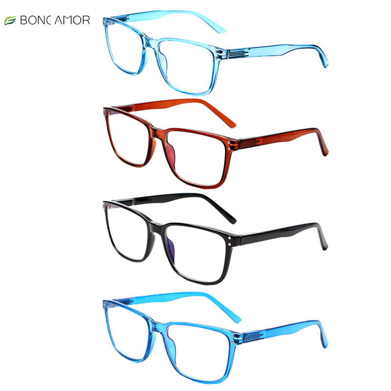 Boncamor-gafas de lectura con bisagra de resorte para hombre y mujer, cómodas, HD, dioptrías, 0-600