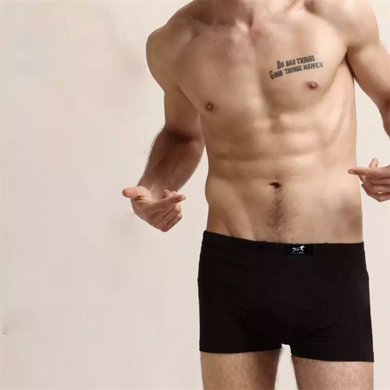 7 pçs/lote roupa interior masculina boxer shorts modal respirável macio sexy cor sólida mid-cintura boxer shorts masculino saco convexo L-3XL