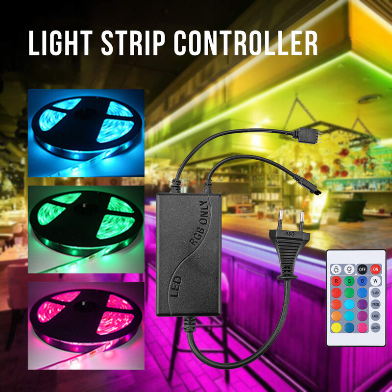 Lighting Accessories 12V 2A RGB LED Wireless Controller 4 Pin 24 Keys Remote Lights Controllers for Strip Tape Lighting