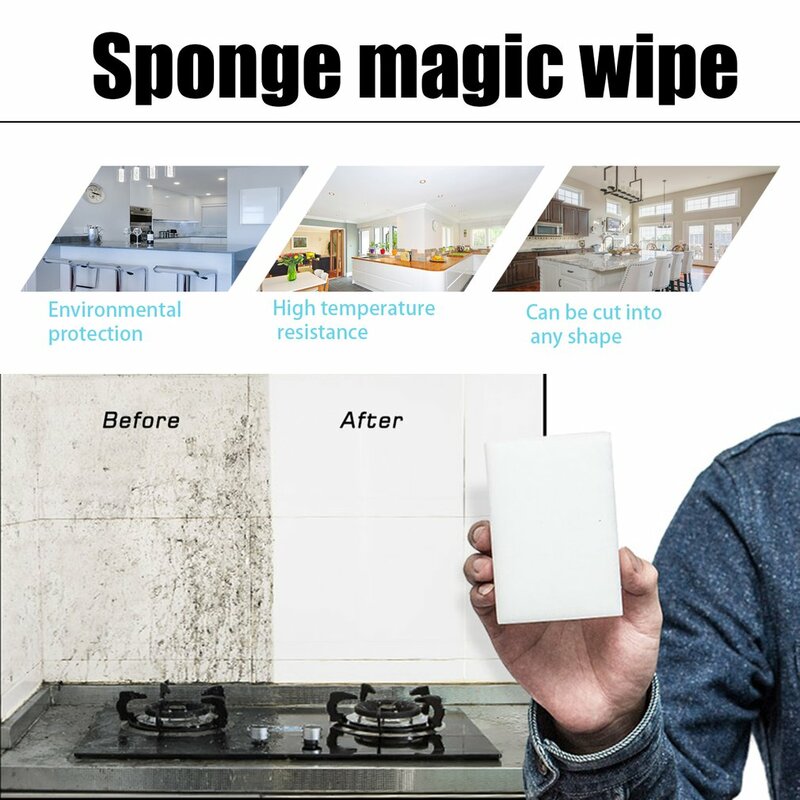 5/10/20/100 sztuk/partia White Magic Sponge Cleaner Eraser wielofunkcyjny Cleaner melamina gąbka do kuchni łazienka czyszczenia