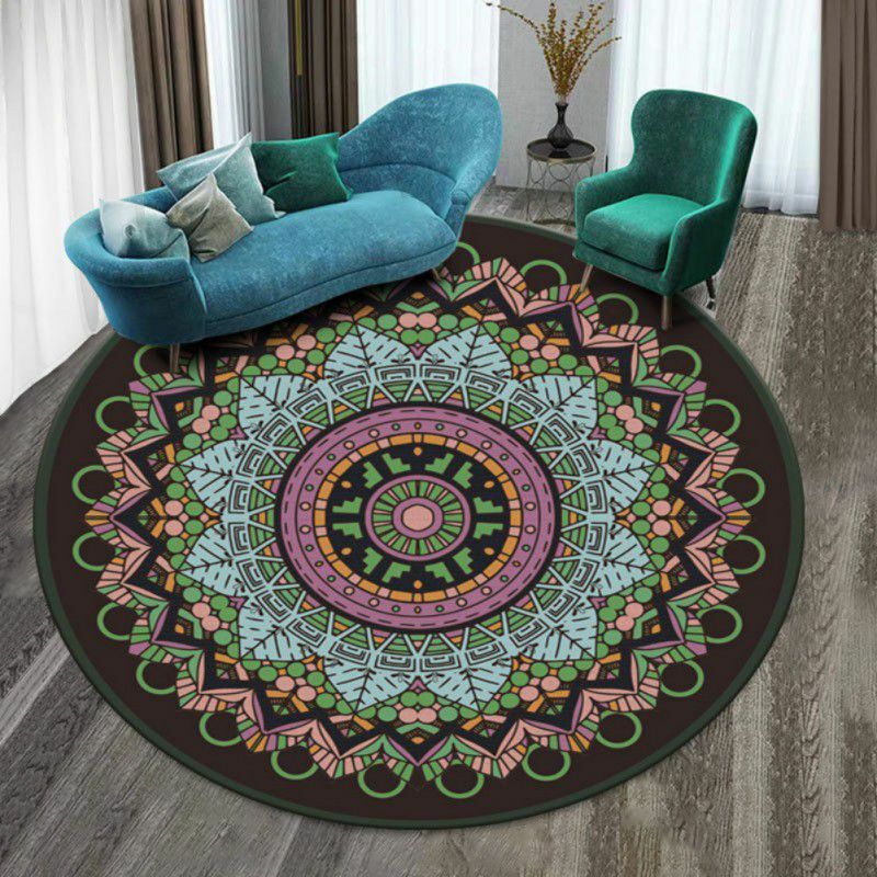 3D Illusion Carpet Black White Geometric Magic Hole Design Fancy Floor Mat Home Living Room Decoration Rug 40x40cm