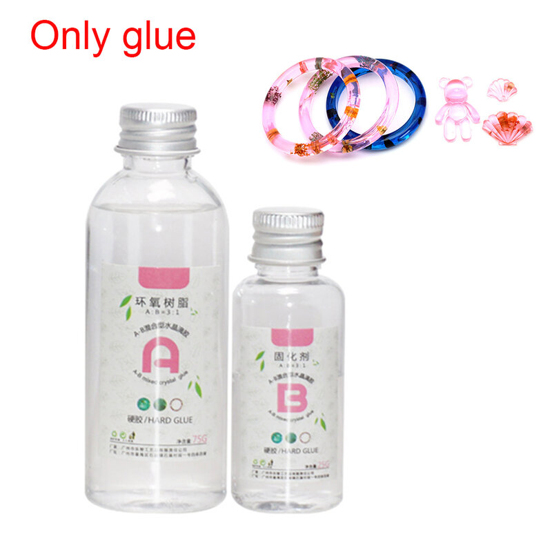 Jewelry Making Resin Epoxy AB Crystal Glue High Adhesive Solvent Resistance Anti-yellow Accessories Tool Transparent Mixed Clear