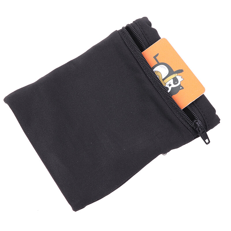 Travel Black Wrist Wallet Pouch Portable Pocket Key Zipper Sport Wrist Belt Bag