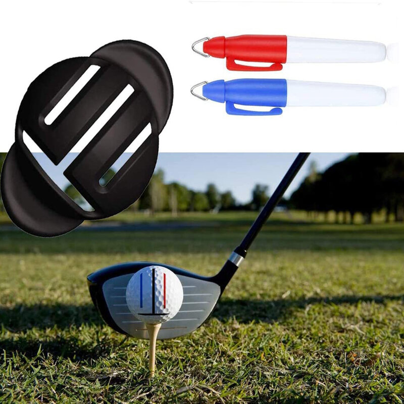 Инструмент для маркировки шариков для гольфа, инструмент для выравнивания и маркерная ручка для игры в гольф, аксессуары для тренировок на ...