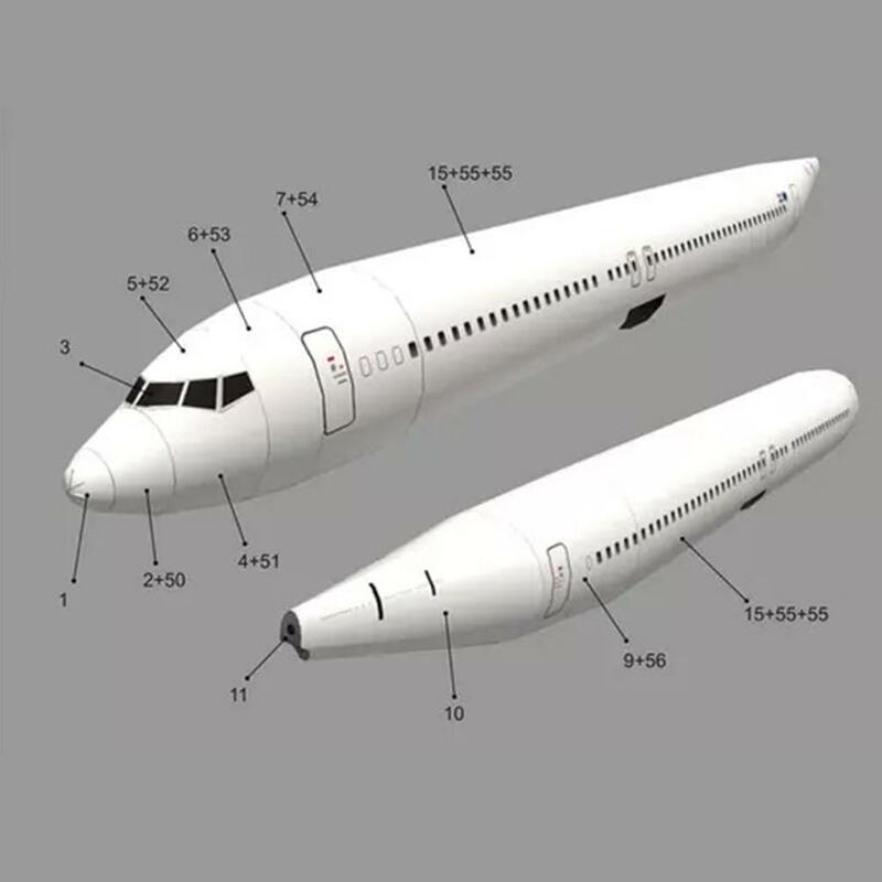 DIY Airplane Paper Model Papercraft Toy 1:100 Boeing Paper Model Aircraft Aircraft Handmade Origami Model Toy Paper 3D For Kids