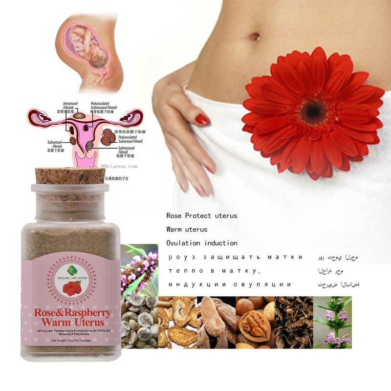Prolong Lifu Rose&Raspberry Warm Uterus Female Herbal, Worm Warm Cure MC Pain and Regulate Ovulation, Cure Female Infertility