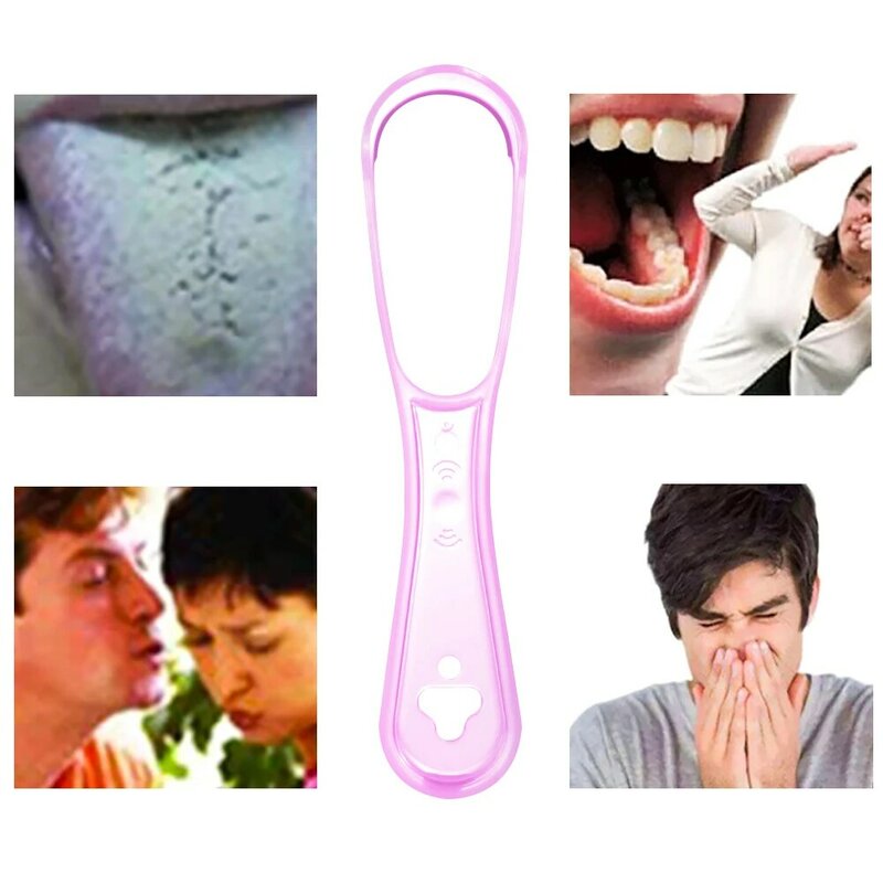 Fashion Tongue Cleaner Bad Breath New Hot Away  Scraper Brush Silica le Oral Hygiene Dental Care Cleaning