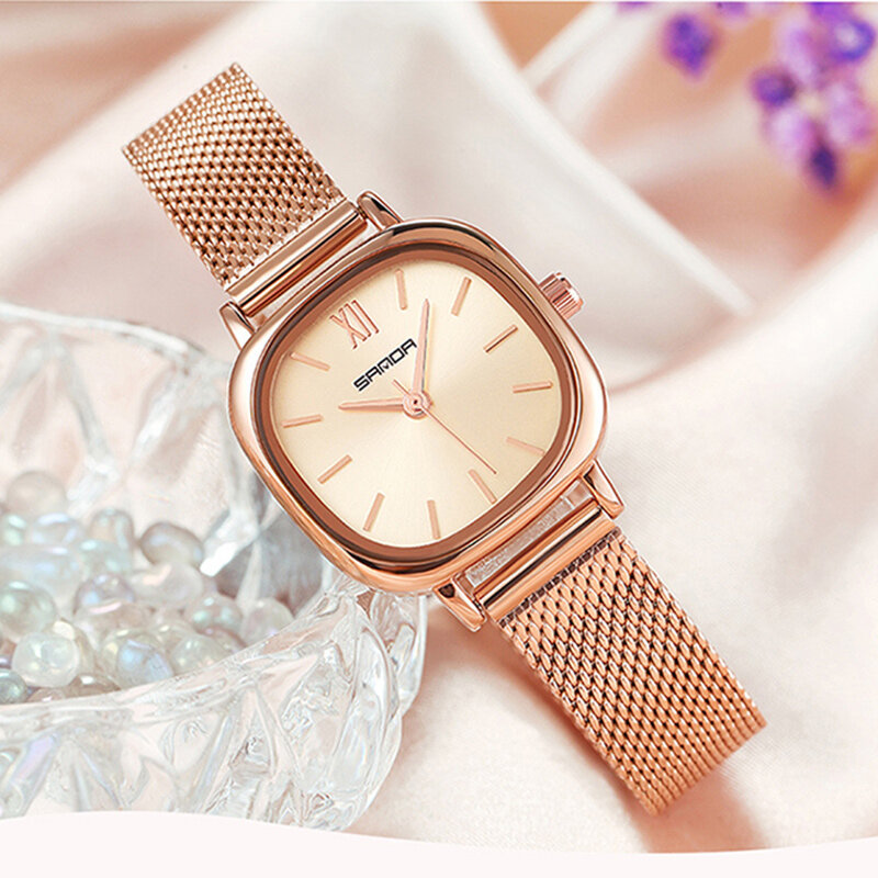 Reloj de lujo de marca superior para mujer, reloj de cuarzo informal, de negocios Simple reloj de pulsera de estilo, relojes femeninos