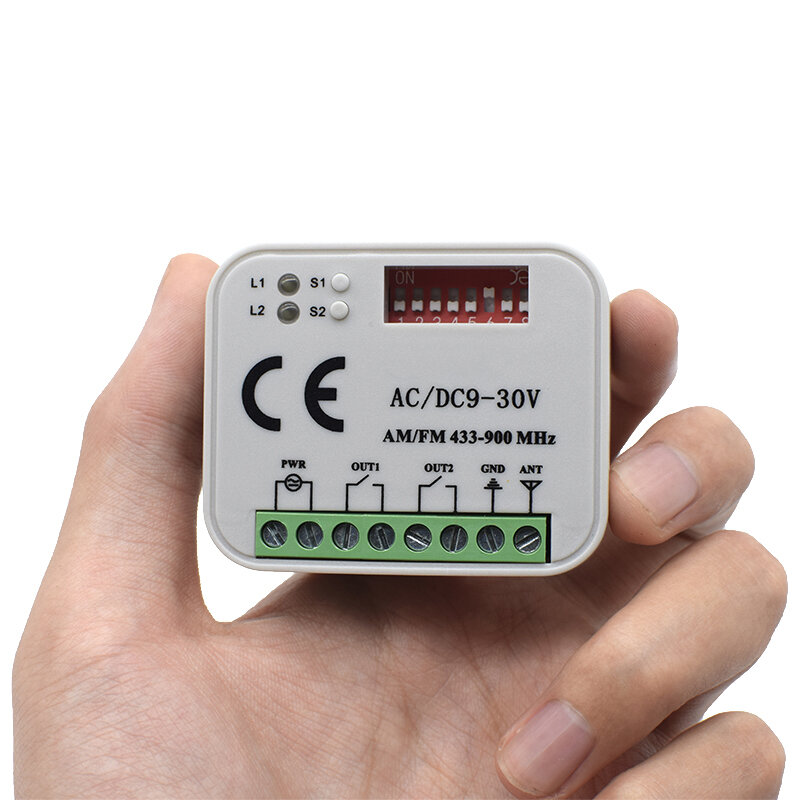 Receptor de control remoto Universal para puerta de garaje, interruptor de control remoto, 300-900MHz, receptor de código rodante, 10 piezas