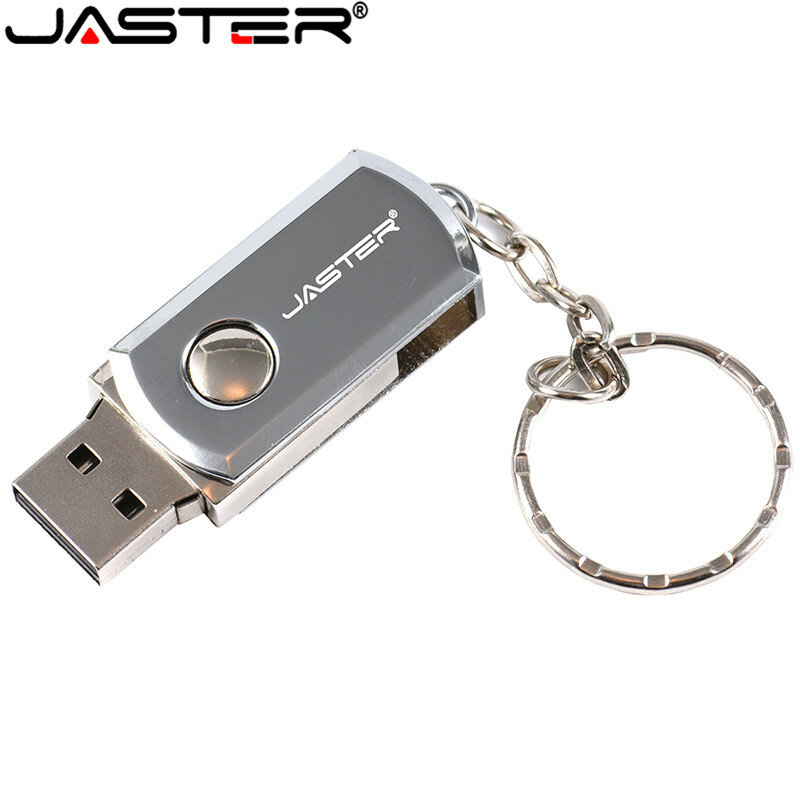 JASTER Metal USB Flash Drive Swivel Pendrive USB2.0 32gb USB Stick 16gb 8gb 4gb Pendrive Portable Storage Free Customized Logo