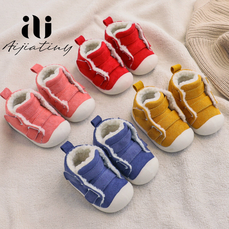 winter baby boy shoes first walkers newborn baby girl shoes Non-slip Kids Boots Shoes Warm Plush infants soft sole sneakers 2020