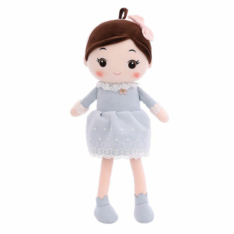 Adorável bonito dos desenhos animados princesa boneca brinquedo de pelúcia recheado macio apaziguar brinquedos presente de natal para crianças
