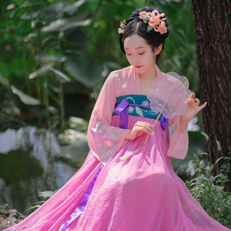 Kostum Tari Peri Tradisional Tiongkok Hanfu Kuno Gaun Hanfu Asia Oriental Wanita Pakaian Putri Dinasti Tang