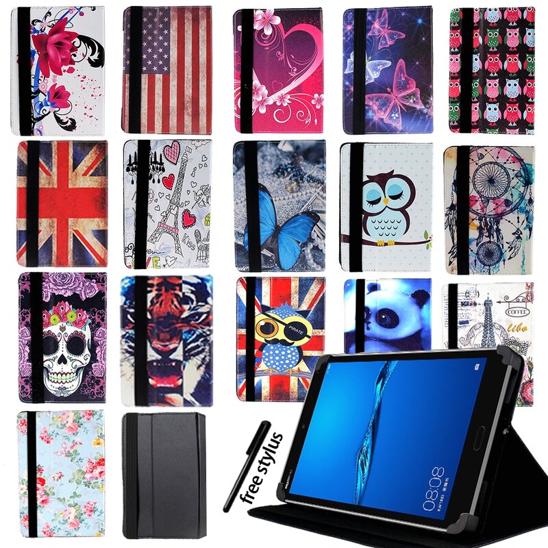 Drop Resistance Foldable Leather Stand Cover Case Suitable for Huawei MediaPad T1/T2/T3 Tablet Case+pen Protector Cover