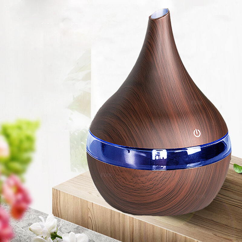 Difusor de Aroma eléctrico para el hogar, humidificador de aire ultrasónico de madera, fabricante de niebla fría de aromaterapia de aceite esencial con USB