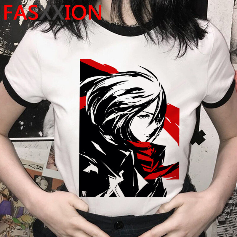 Shingeki No Kyojin Attack on Titan T-shirt Women Graphic Harajuku Streetwear T Shirt Cute Anime Tshirt Kawaii Top Tees Female