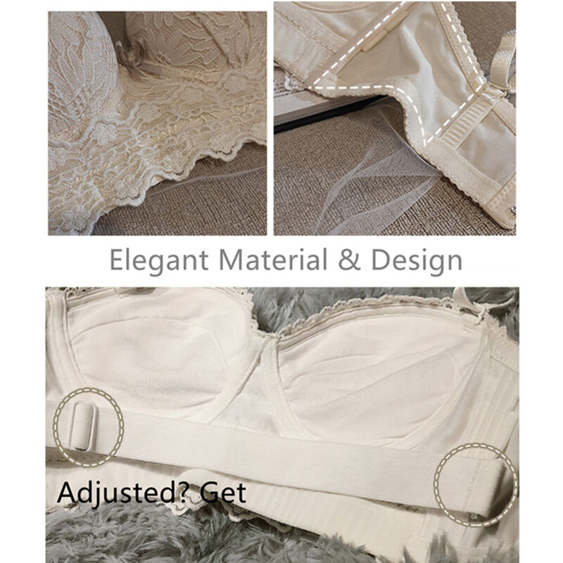 Set Bra Push Up Tabung Atas Kawat Gratis Set Pakaian Dalam Brassiere Desain Paten Lingerie Wanita Pakaian Dalam Intim & Baju Tidur Wanita