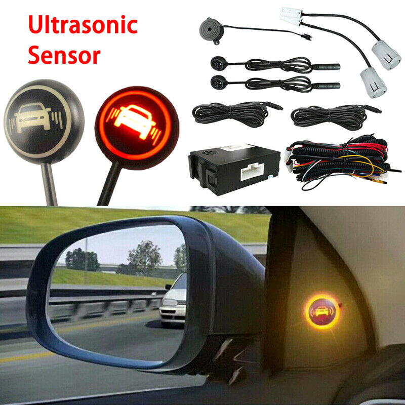 Car Blind Spot Monitoring System Ultrasonic Sensor Distance Assist Lane Changing Tool Blind Spot Mirror Radar Detection System