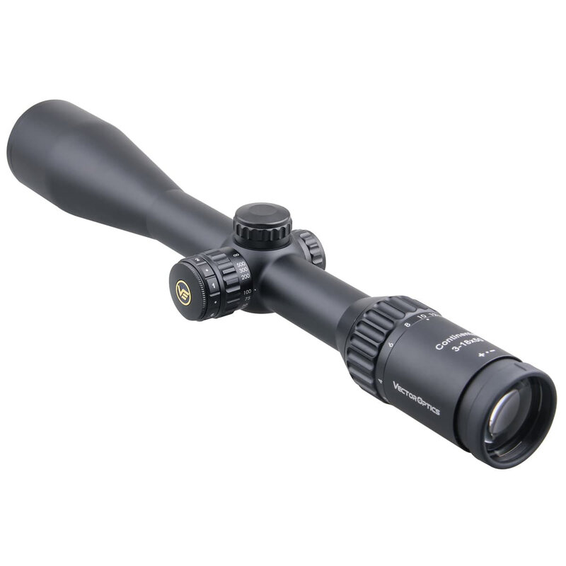 Vector Optics Continental 3-18x50 Hunting Riflescope Sniper Rifle Scope 1/4 MOA 90% Light Shock Proof Tested on .338 Lapua Mag