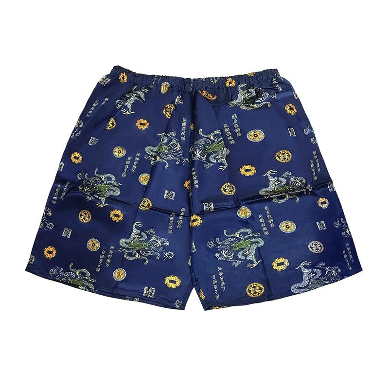 Pyjama d'été en Satin de soie pour hommes, sous-vêtements, boxer, Shorts, vêtements de nuit, 2021