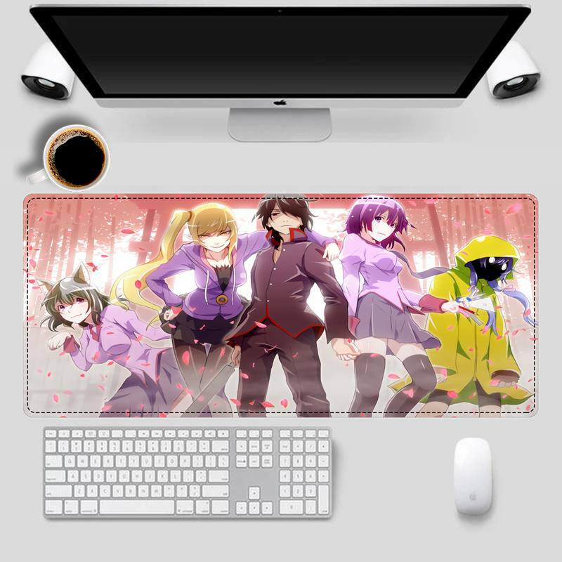 Monogatari-alfombrilla de ratón antideslizante para ordenador portátil, alfombrilla de ratón antideslizante de Anime, de escritorio para tapete Overwatch/CS GO, 2020