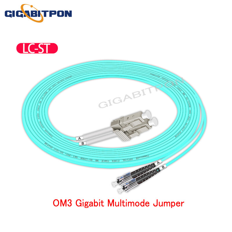 Lcupc para stupc om3 dx multimodo fibra jumper 2.0mm fibra jumper 10 peças