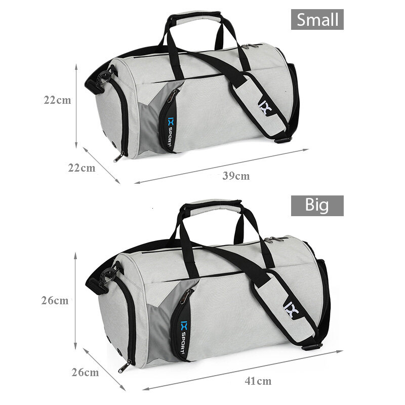 Tas Olahraga Pria untuk Latihan Kebugaran Luar Ruangan Tas Olahraga Travel Multifungsi Tas Pemisahan Basah Kering Tas Olahraga