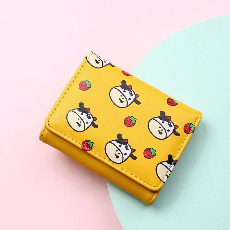 Fashion Cute Women Small Wallet ID Credit Bank Card Holder Case Ladies PU Short Coin Purse Female Evening Party Clutch Money Bag