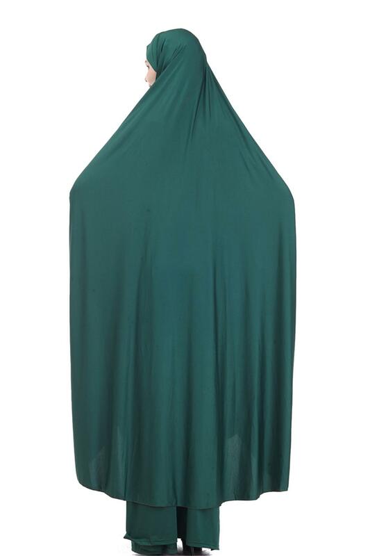 Vestito da preghiera in due pezzi donne musulmane Abaya Jilbab Hijab Dress 2 pezzi Set di preghiera gonna lunga Hajj abiti islamici Niqab